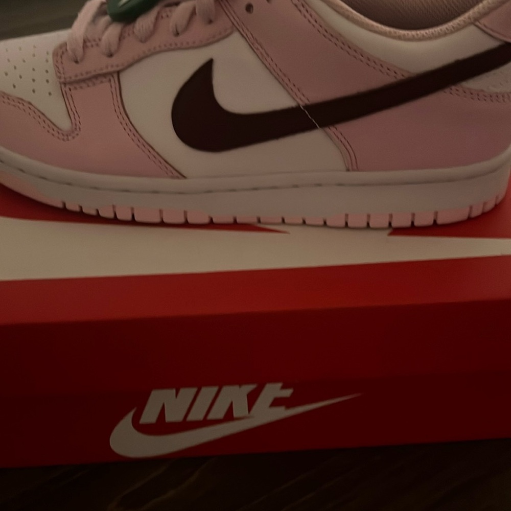 Brand New never worn Nike pink red foam dunks. Bought wrong size  can’t return